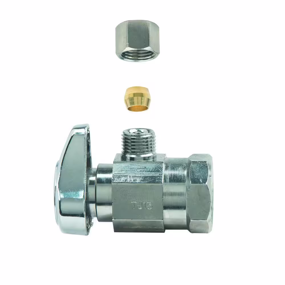 BrassCraft 1/2 in. FIP Inlet x 1/4 in. Comp Outlet 1/4-Turn Angle Valve