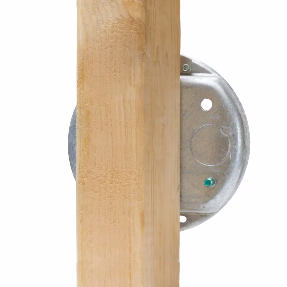 Commercial Electric 4 in. Round 1/2 in. Deep 5.9 cu. in. Metallic Ceiling Fan/Light Fixture Pancake Box for Old/New Work