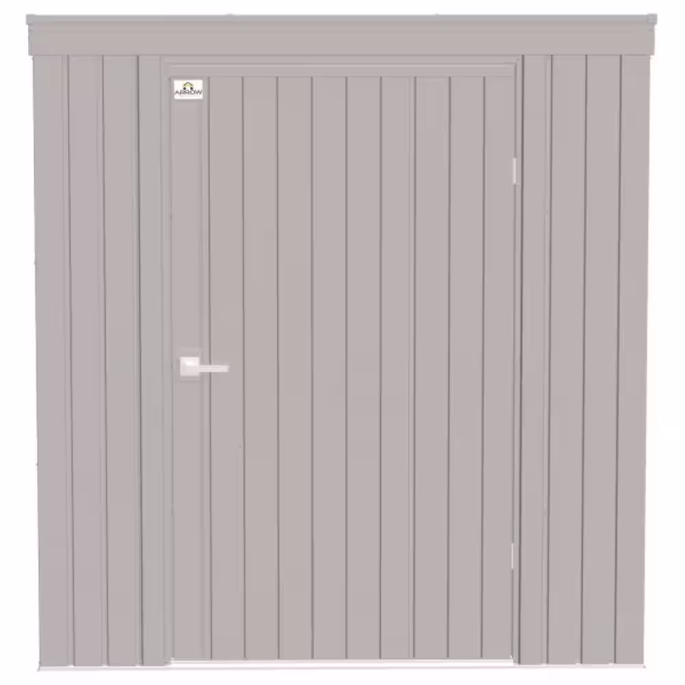 Arrow Elite 6 ft. W x 4 ft. D Cool Grey Metal Premium Vented Corrosion Resistant Steel Storage Shed 21 sq. ft.