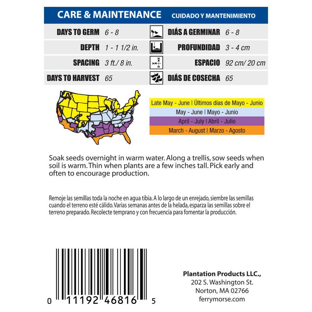 Ferry-Morse Bean Kentucky Wonder Rust Resistant Seed