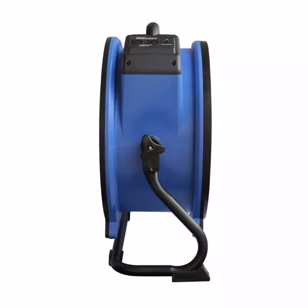 XPOWER 1720 CFM High Temperature 13 in. Variable Speed Sealed Motor Professional Industrial Axial Fan with Power Outlets