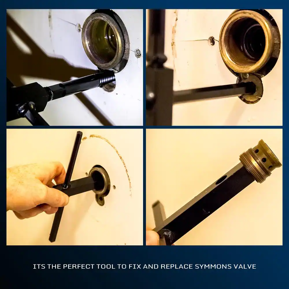 The Plumber's Choice 4-in-1 (Old Version) Wrench Extractor Tool for Symmons Temptrol, Diverter Seat Removal 1/4 in., 3/8 in., 1/2 in.,3/4 in.