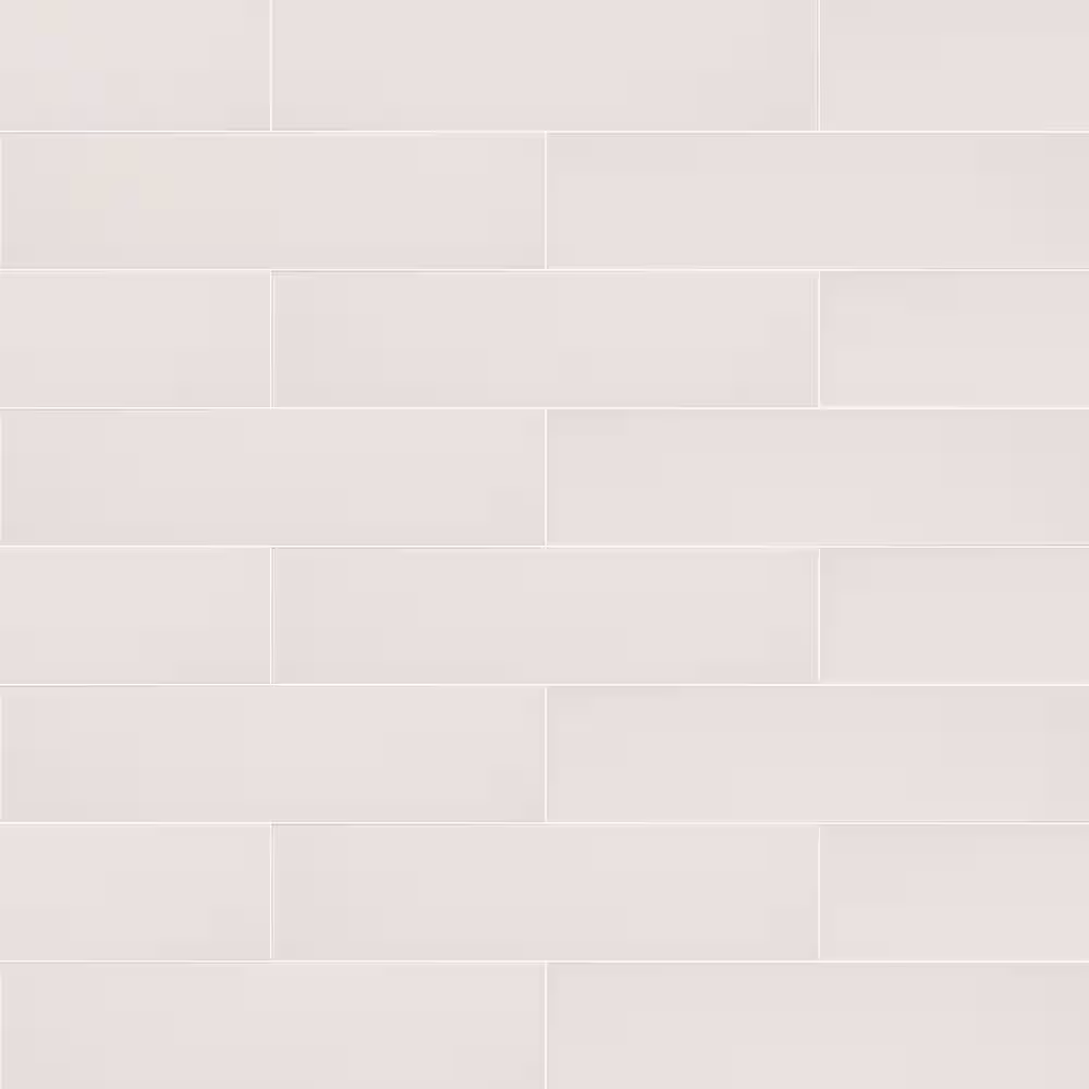 None Streamline Buff White Matte 4 in. x 16 in. Ceramic Wall Tile (10.39 sq. ft./ Case)