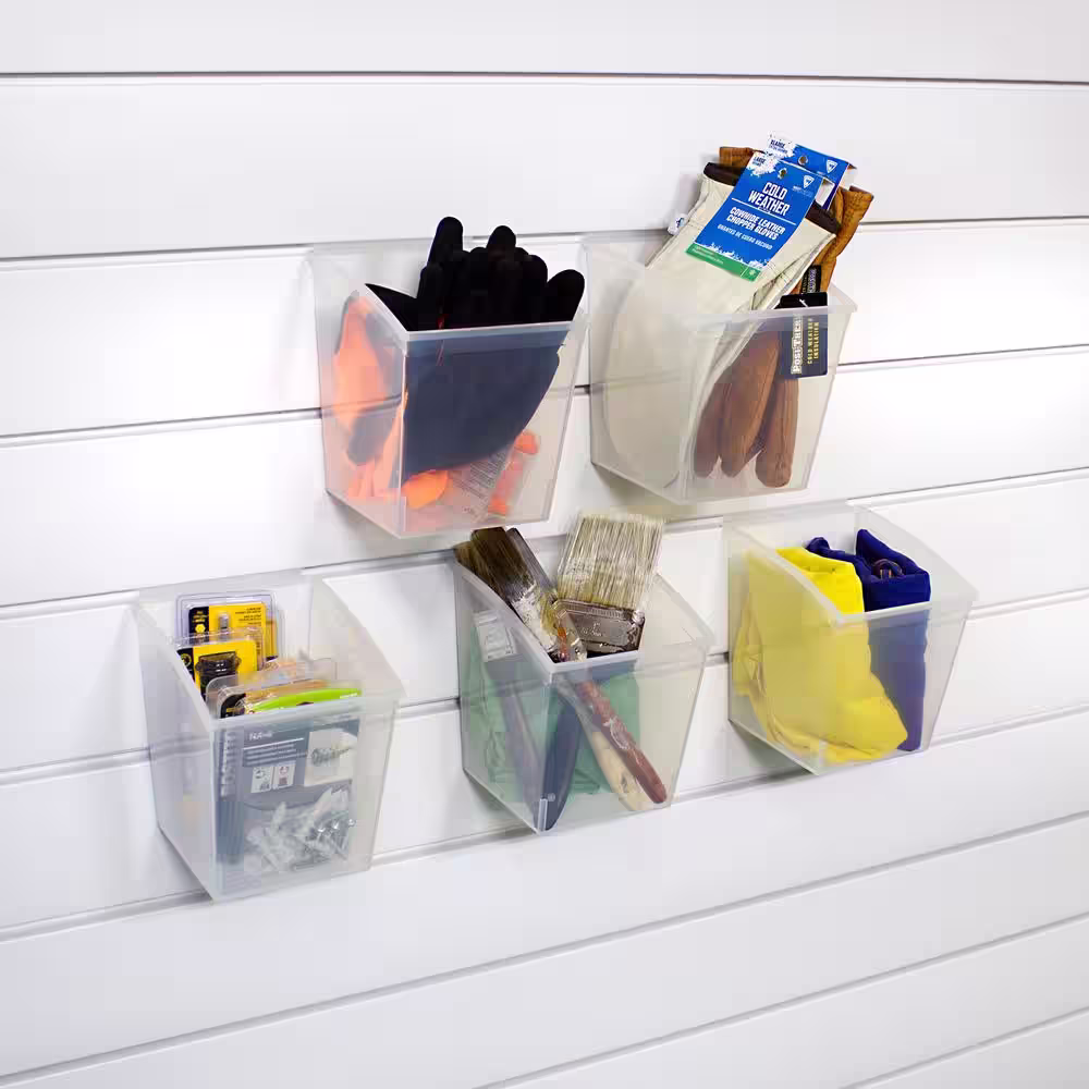 Proslat Probin Slatwall Deep Clear Storage Bin (5-Pack)