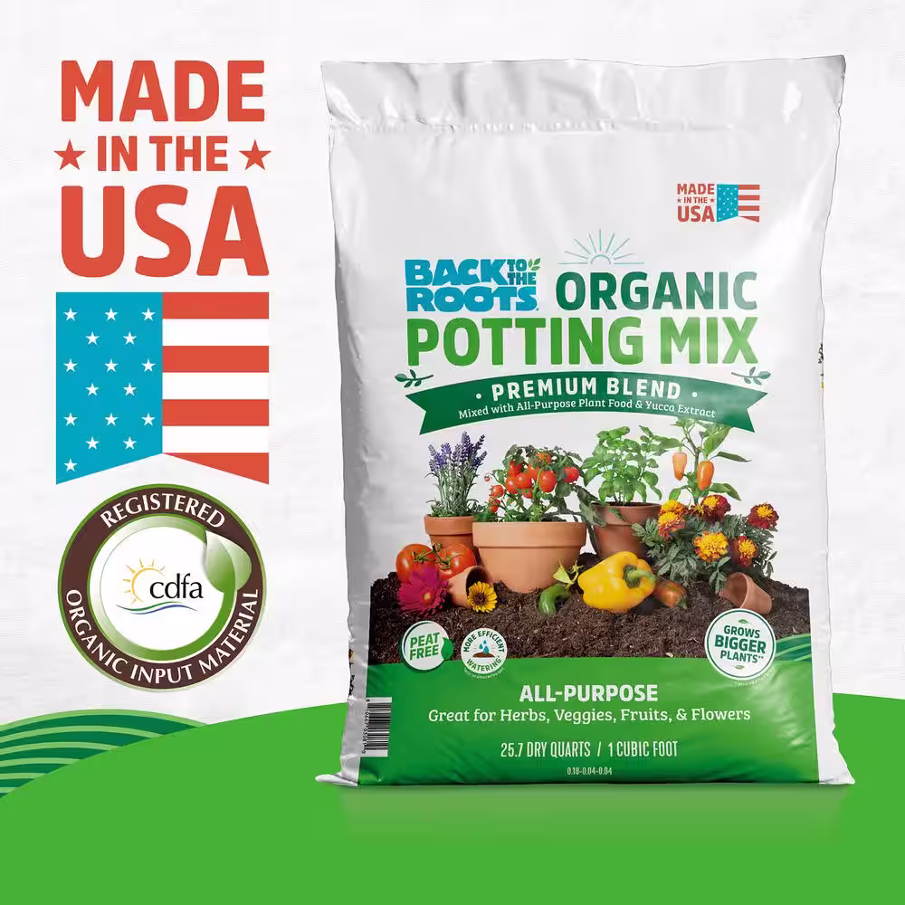 Back to the Roots Organic Potting Mix Pallet (60 1 cu.ft. bags)