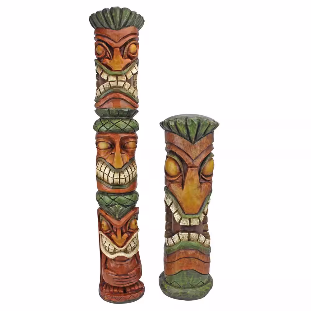 Design Toscano Aloha Hawaii Tiki Sculpture Set (2-Piece)