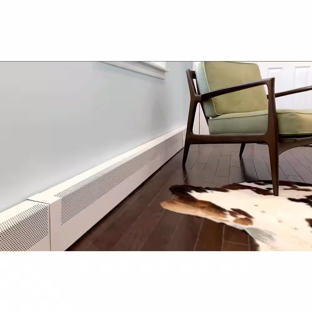 Baseboarders Basic Series Steel Easy Slip-On Baseboard Heater Cover Coupler in White