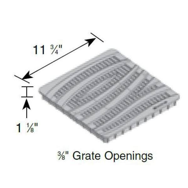 NDS 12 in. Plastic Wave Design Square Grate in Green