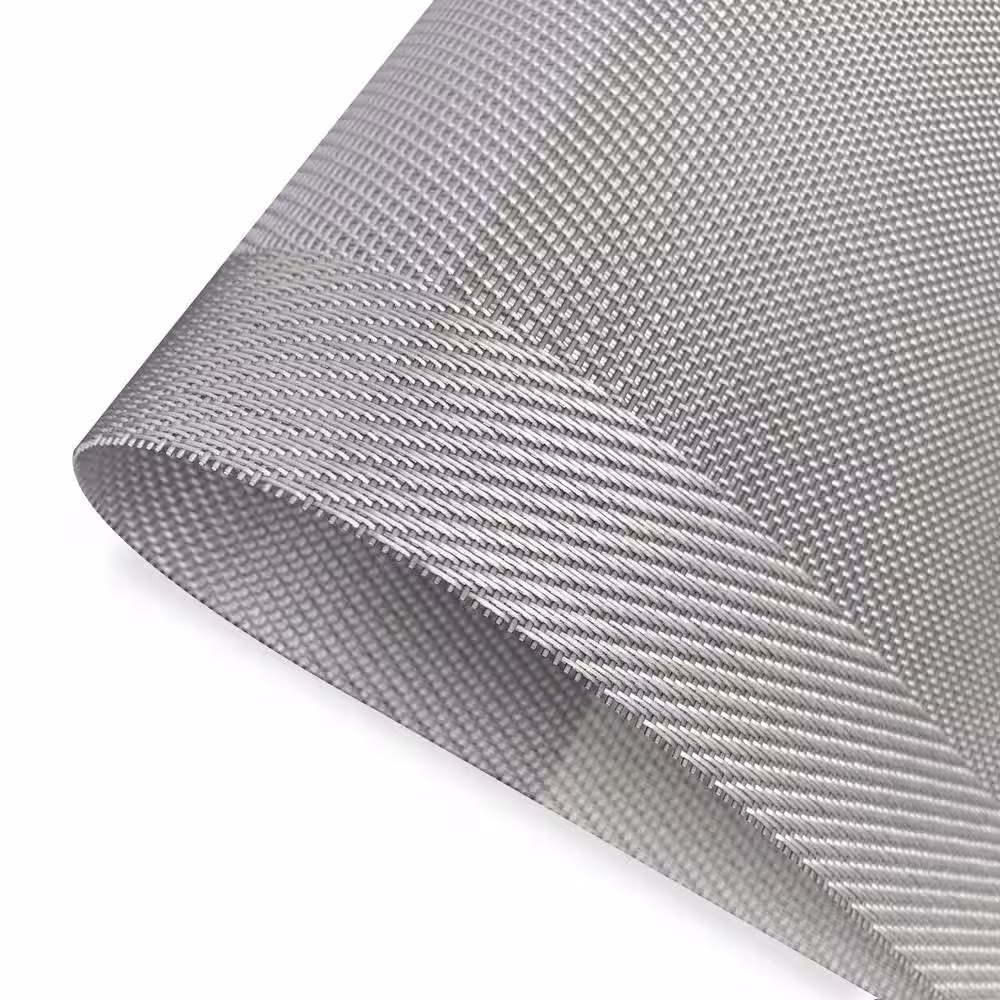 Dainty Home Moderna 13 in. x 19 in. Silver Woven Polyester Placemat (Set of 4)