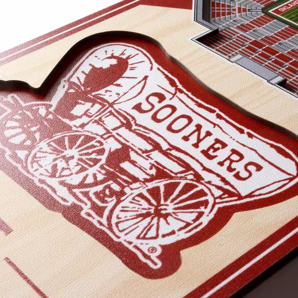 YouTheFan NCAA Oklahoma Sooners 6 in. x 19 in. 3D Stadium Banner-The Gaylord Family Oklahoma Memorial Stadium
