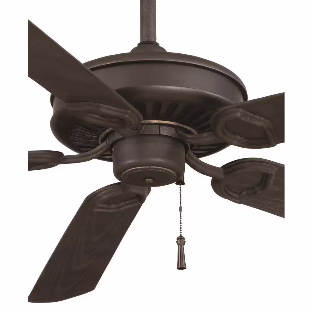 MINKA-AIRE Sundowner 54 in. Indoor/Outdoor Black Iron with Aged Iron Ceiling Fan