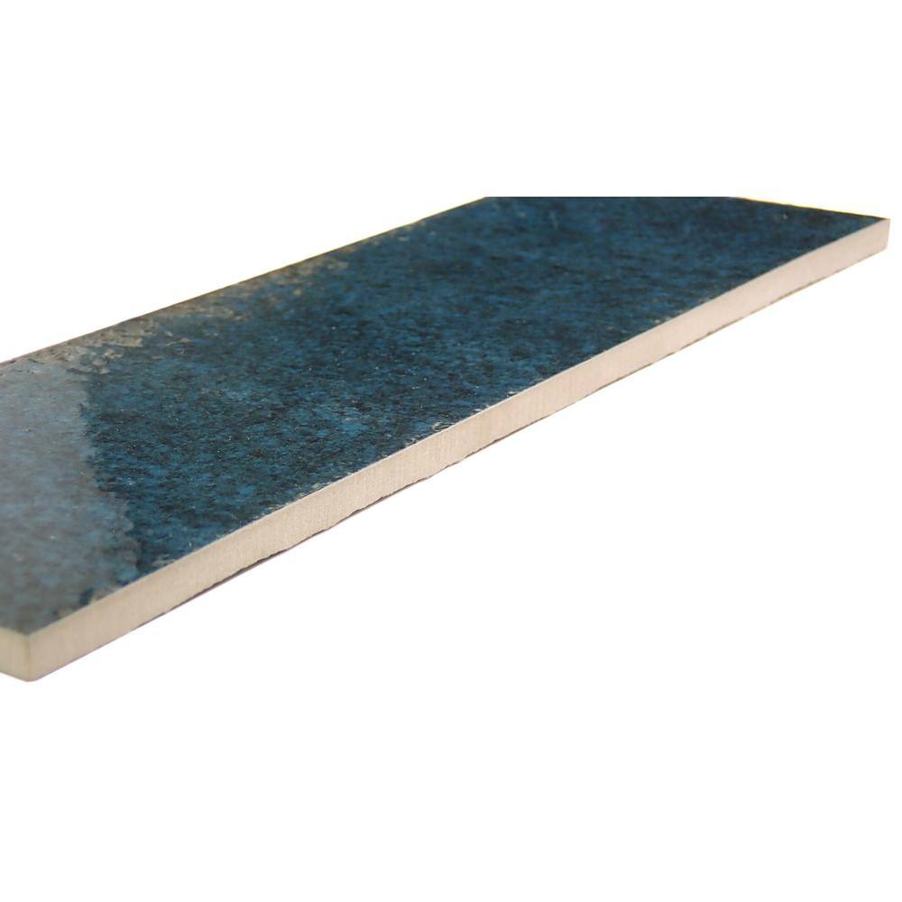 Emser Tile, LLC Inhale Azul 4 in. x 12 in. Glossy Porcelain Floor and Wall Tile (12.27 Sq. Ft./ Case)