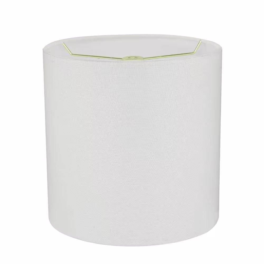 Aspen Creative Corporation 8 in. x 8 in. White Drum/Cylinder Lamp Shade