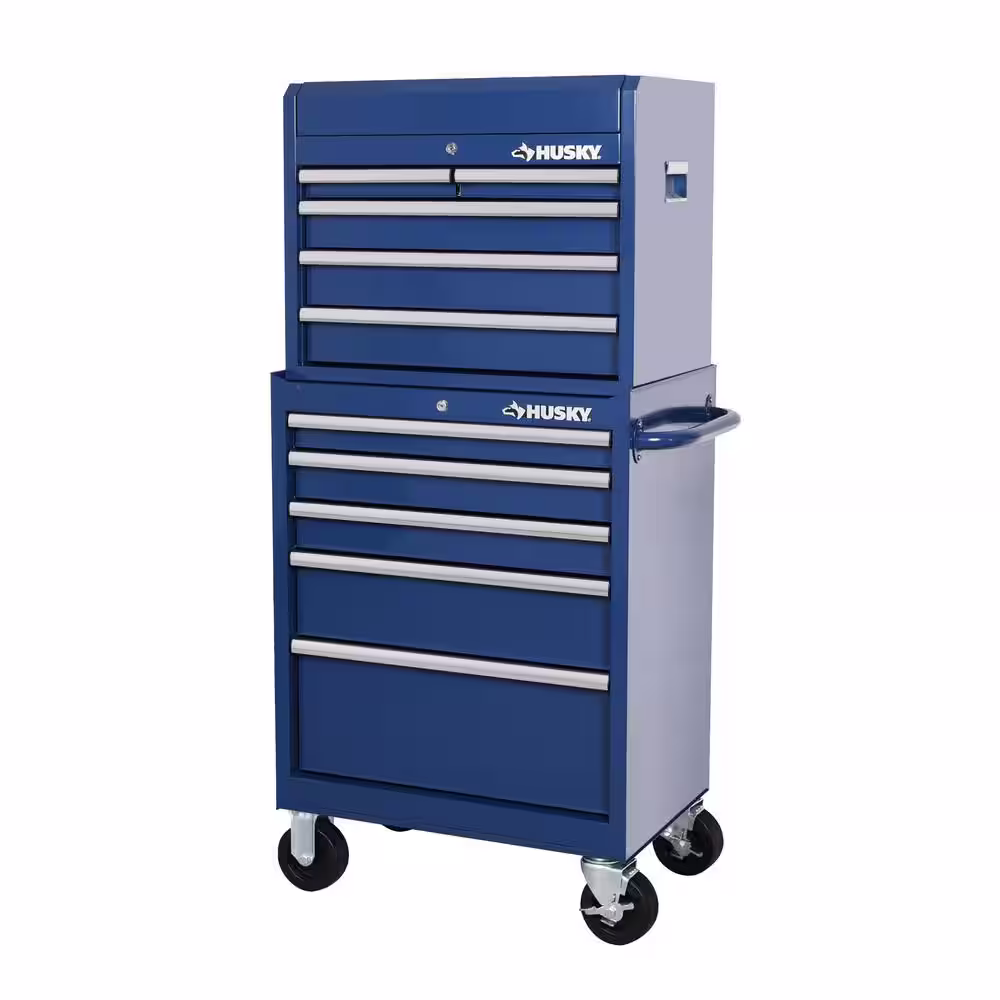 Husky 27 in. 10-Drawer Blue Tool Chest Combo