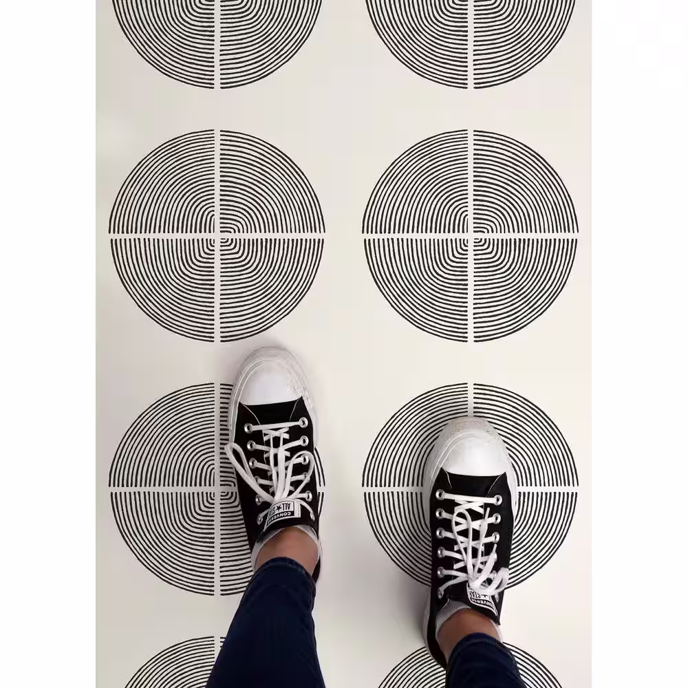 FloorPops Luminary 12 in. W x 12 in. L Black Peel & Stick Vinyl Tile Flooring (20 sq. ft./case)
