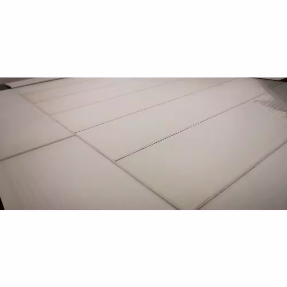 ABOLOS American Country White Large Format Subway 4 in. x 16 in. Textured Glass Wall Tile (4 sq. ft./Case)