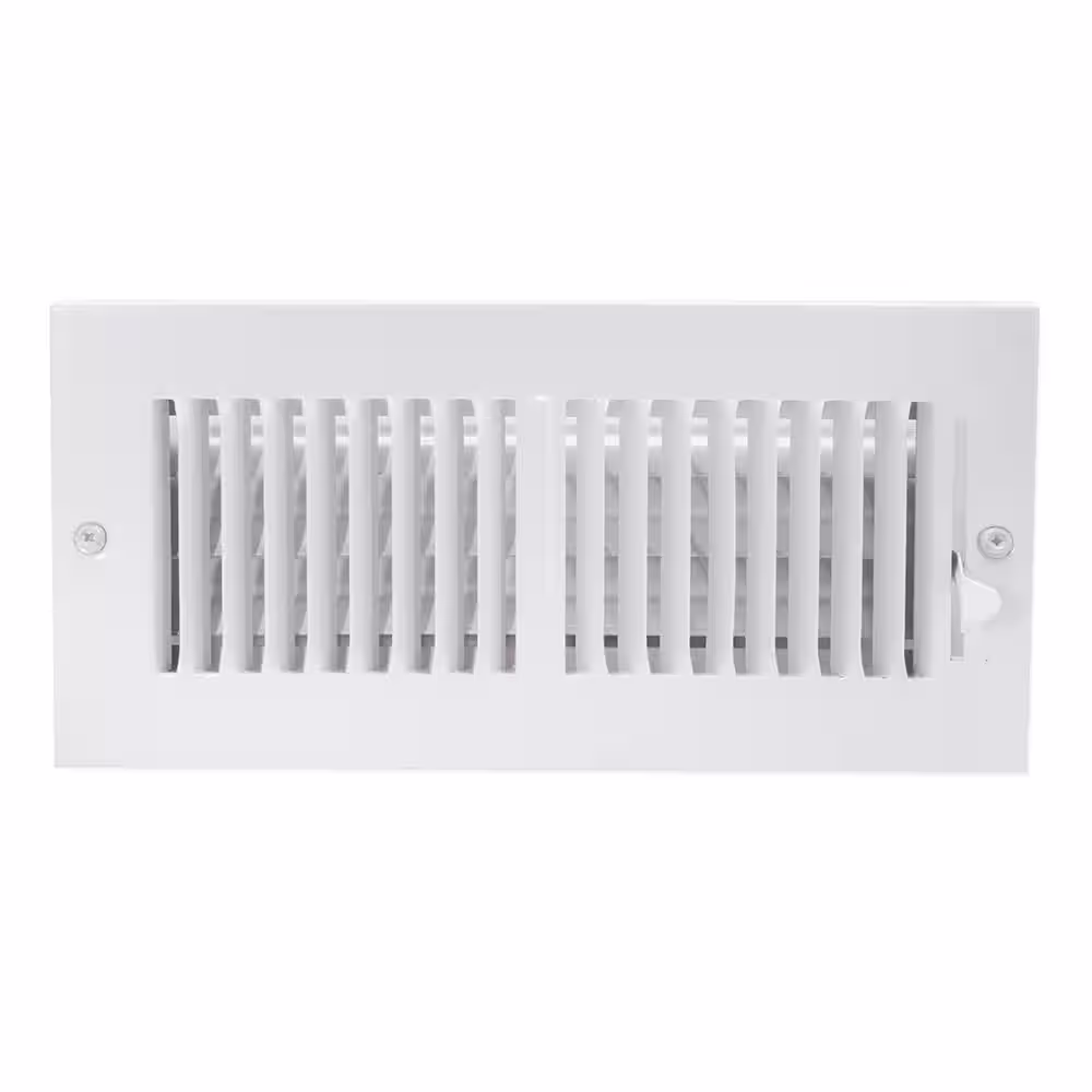 EZ-FLO 10 in. x 4 in. 2-Way Steel Wall/Ceiling Register, White