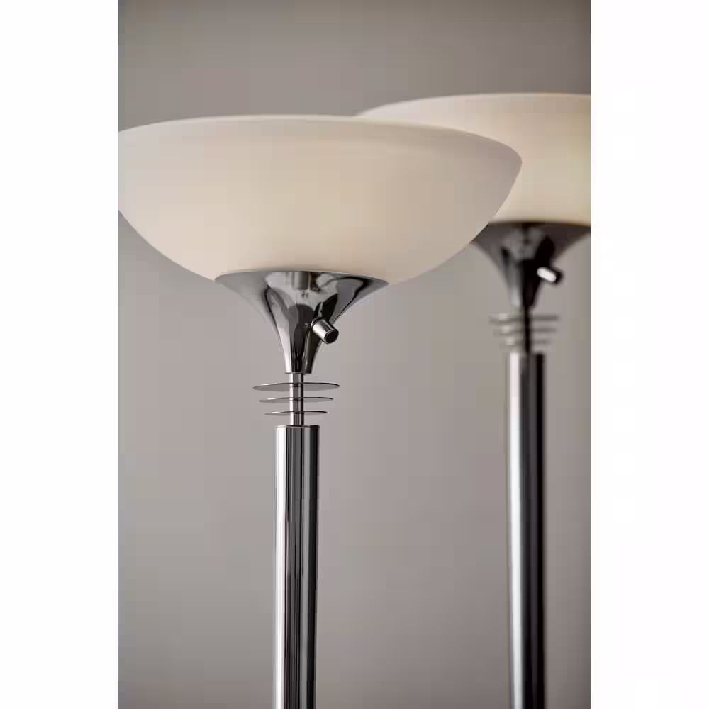 Adesso Metropolis 71.5 in. Chrome Floor Lamp