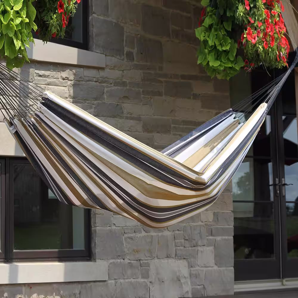 Vivere 12 ft. Brazilian Cotton Double Hammock in Desert Moon