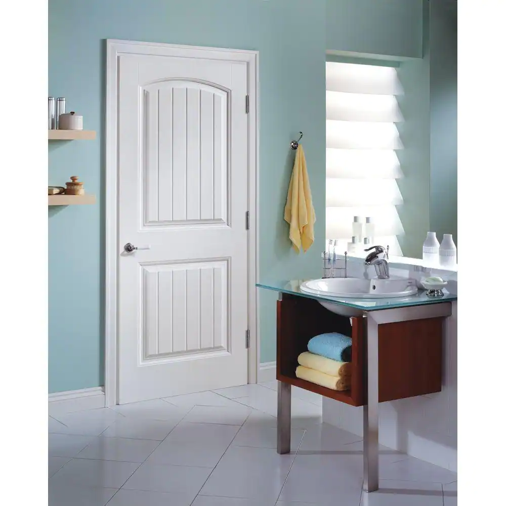 Masonite 30 in. x 80 in. 2 Panel Cheyenne Solid Core Smooth Primed Composite Single Prehung Interior Door