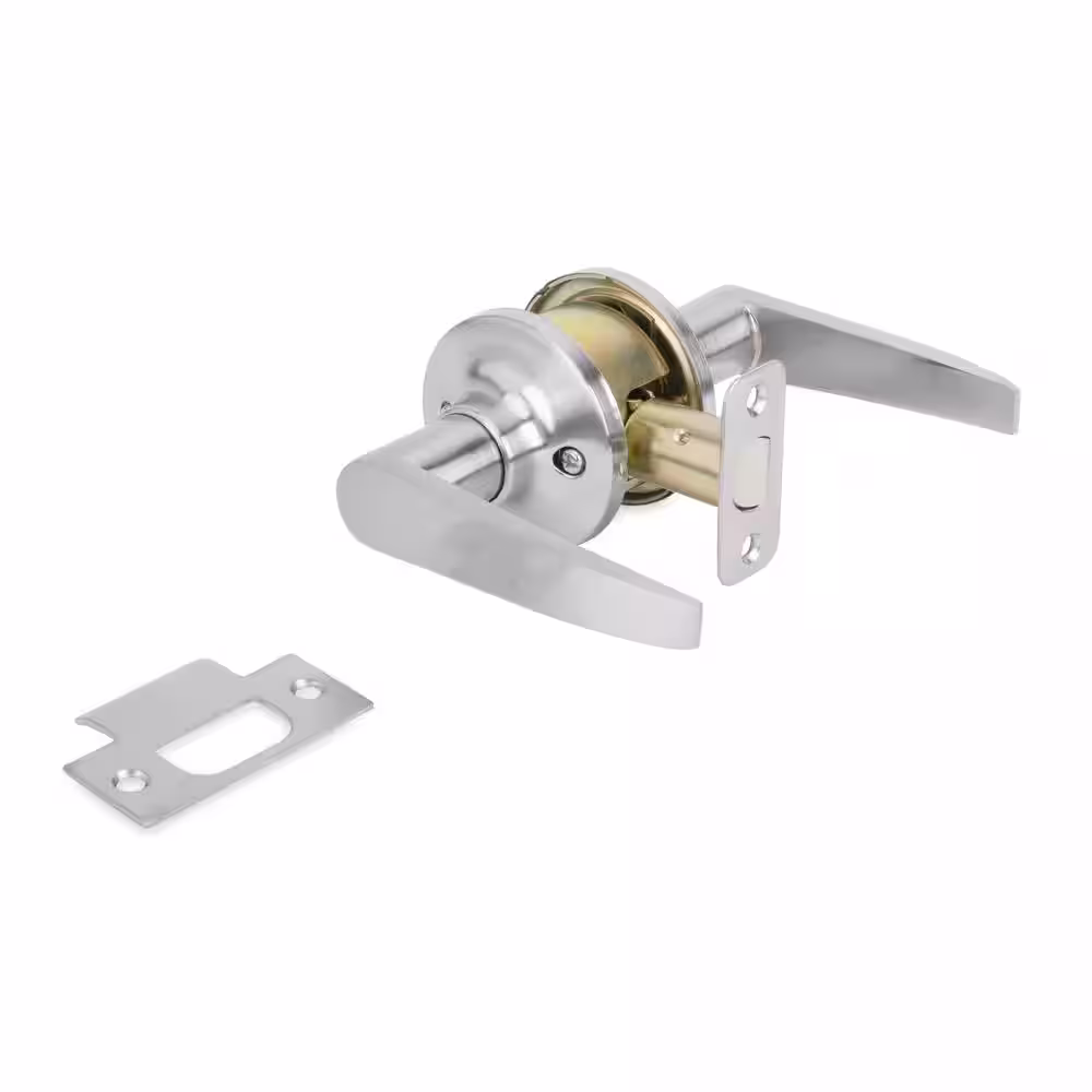 Global Door Controls Franklin Collection Modern Brushed Chrome Grade 3 Passage Hall/Closet Door Handle