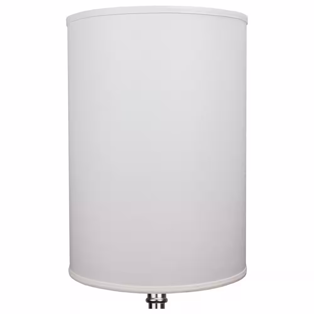 FenchelShades.com 14 in. Top Diameter x 14 in. Bottom Diameter x 20 in. Height Designer Linen Off White Drum Lamp Shade