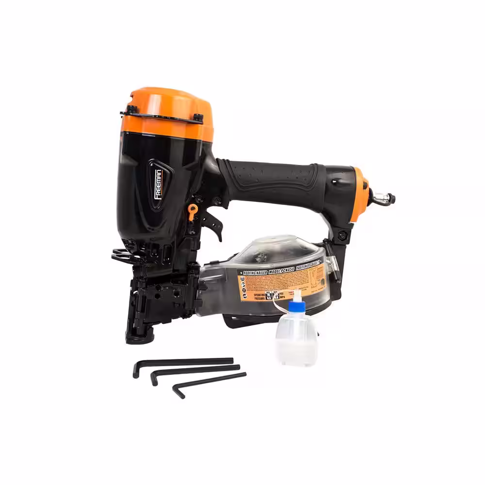 Freeman Pneumatic 15 Degree 1-3/4 in. Rapid Fire Coil Roofing Nailer