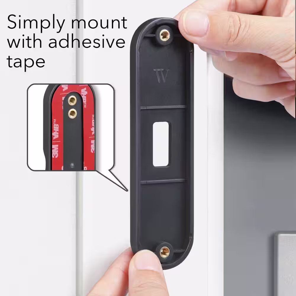 Wasserstein No-Drill Mount for Arlo Essential Wireless Video Doorbell - Avoid Drilling and Protect Your Walls