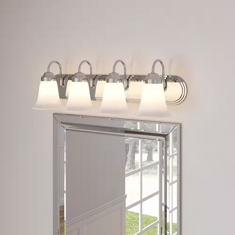 Thomas Lighting Homestead 4-Light Chrome Wall Vanity Light
