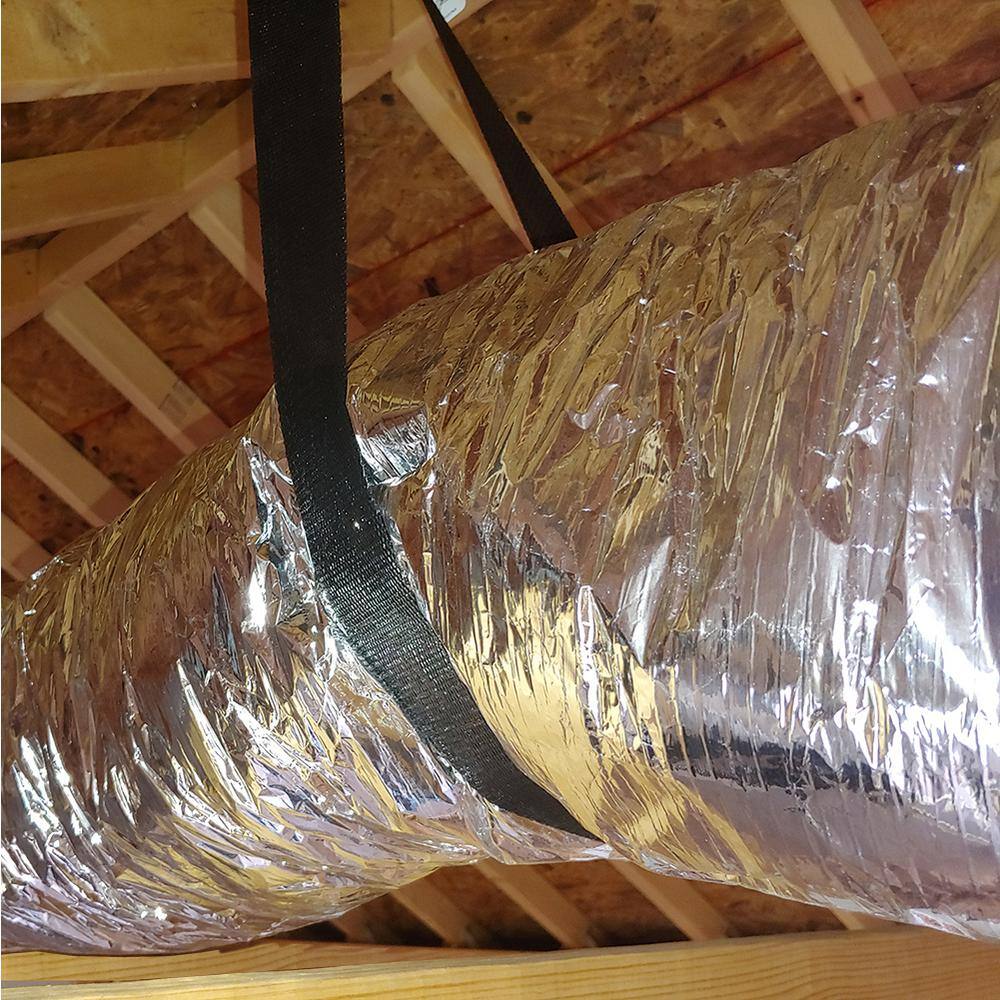 Master Flow 8 in. x 25 ft. Insulated Flexible Duct R6 Silver Jacket (Pack of 6)