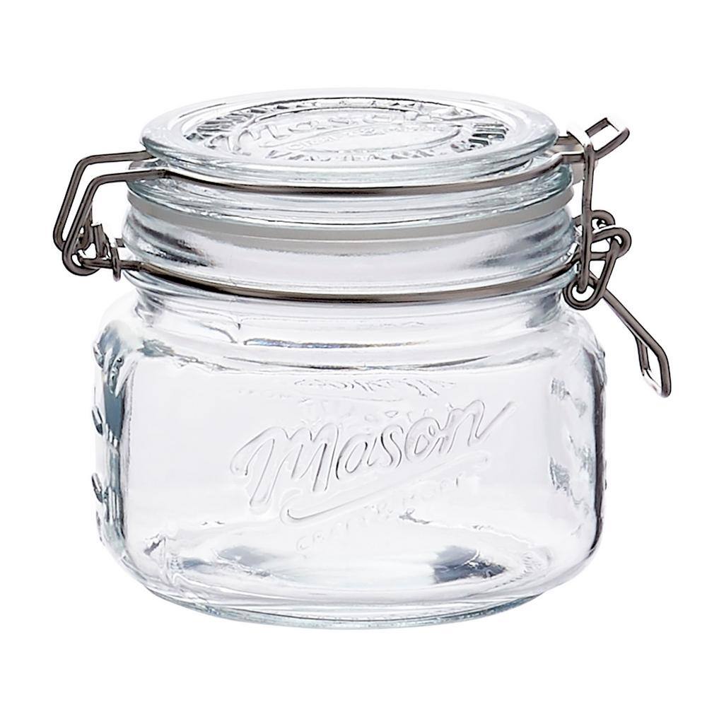 None 16.9 oz. Preservative Jar with Lid (Set of 4)