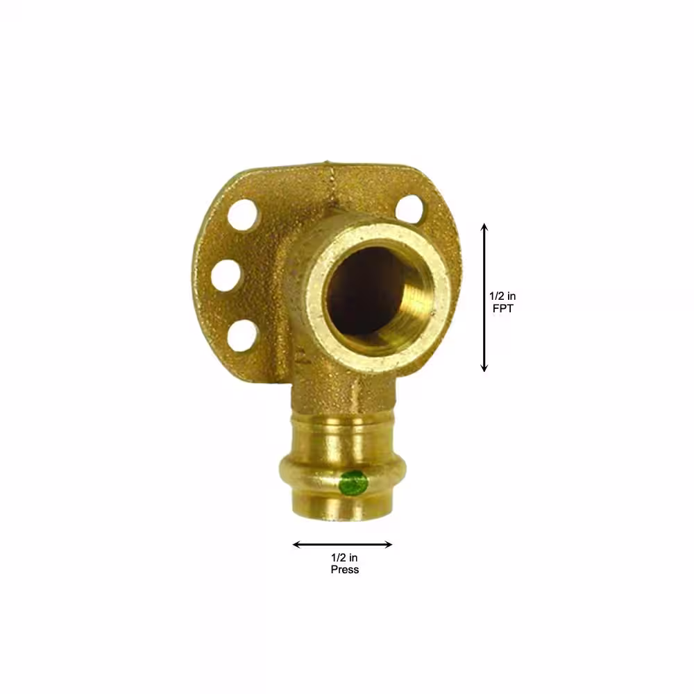 Viega ProPress 1/2 in. x 1/2 in. Bronze 90Â° Press x FPT Drop Ear Elbow