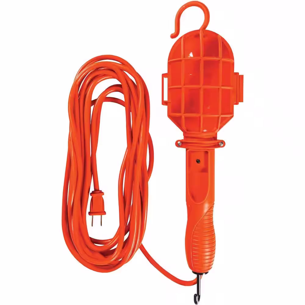 Woods 75-Watt 15 ft. 18/2 SJTW Incandescent Portable Guarded Trouble Work Light with Hanging Hook