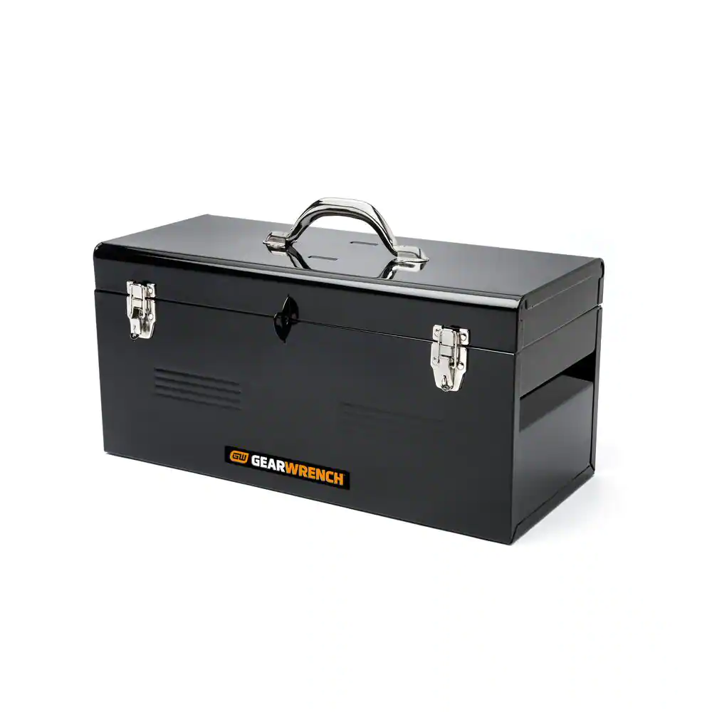 GEARWRENCH 20 in. Black Steel Tote Box with Organization Tray