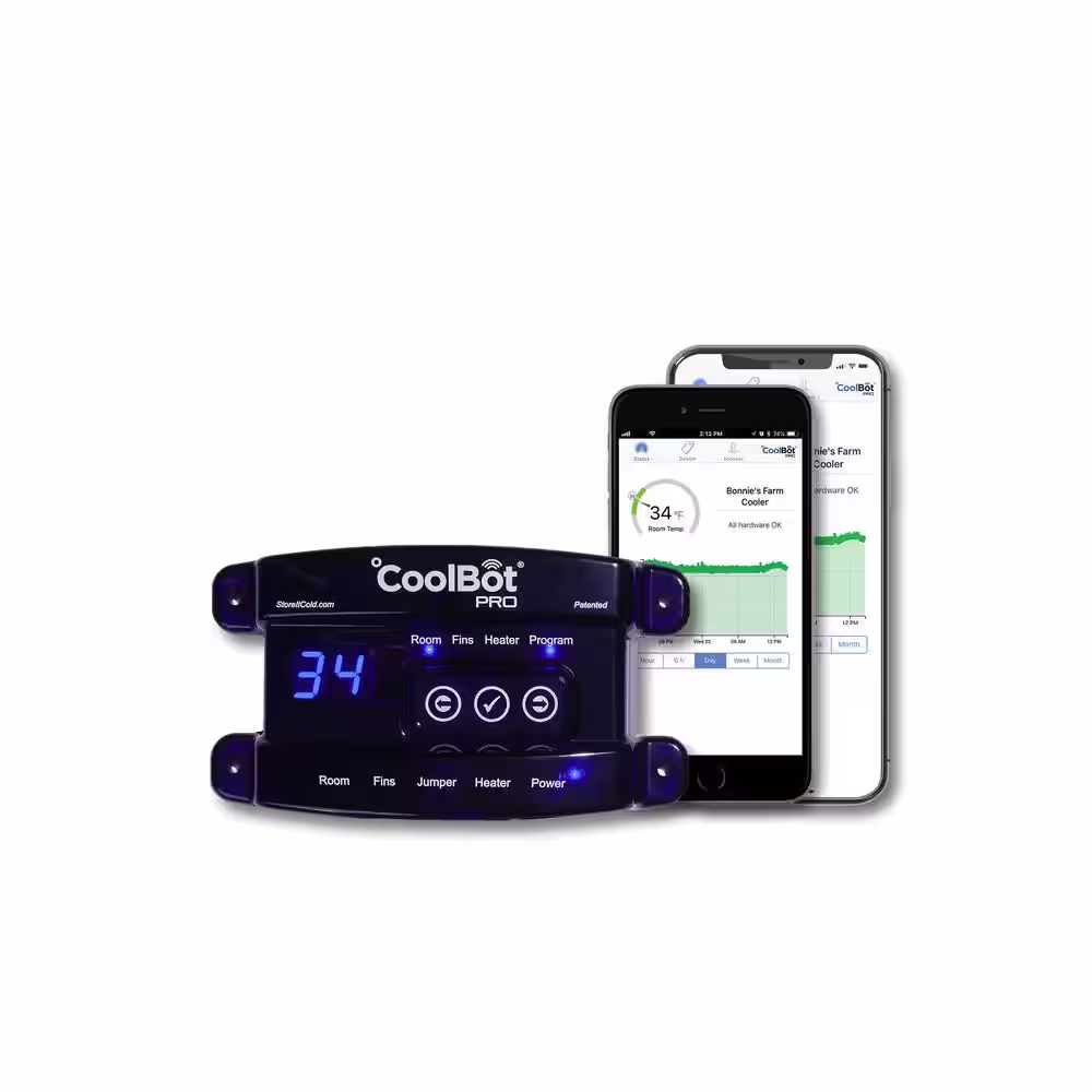 CoolBot Generation 7 WiFi Walk-In Cooler Controller with Air Conditioner Control from 59F to 34F