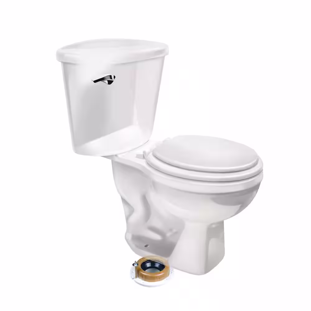 Fluidmaster Reinforced Wax Toilet Bowl Gasket with Flange and Bolts