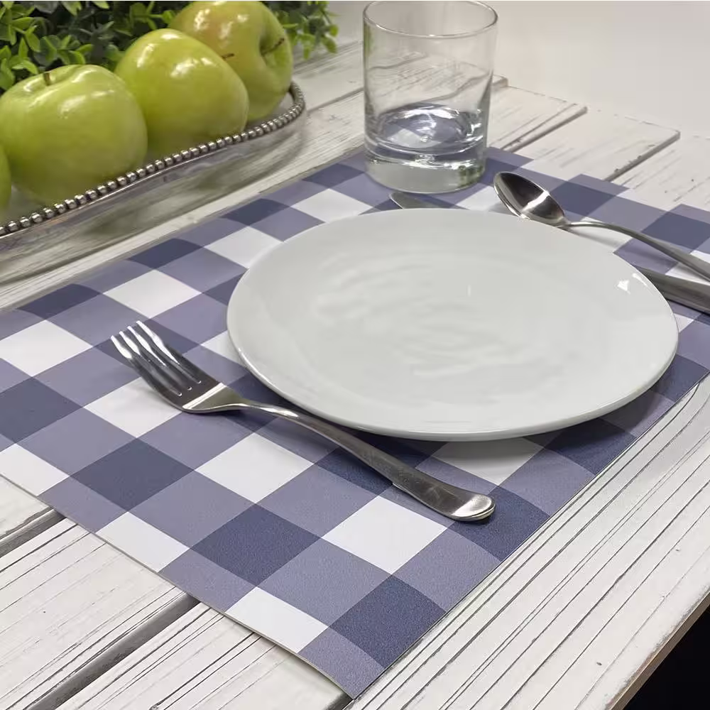 DASCO 17 in. x 12 in. Multi-Colored Vinyl Placemats (Set of 6)