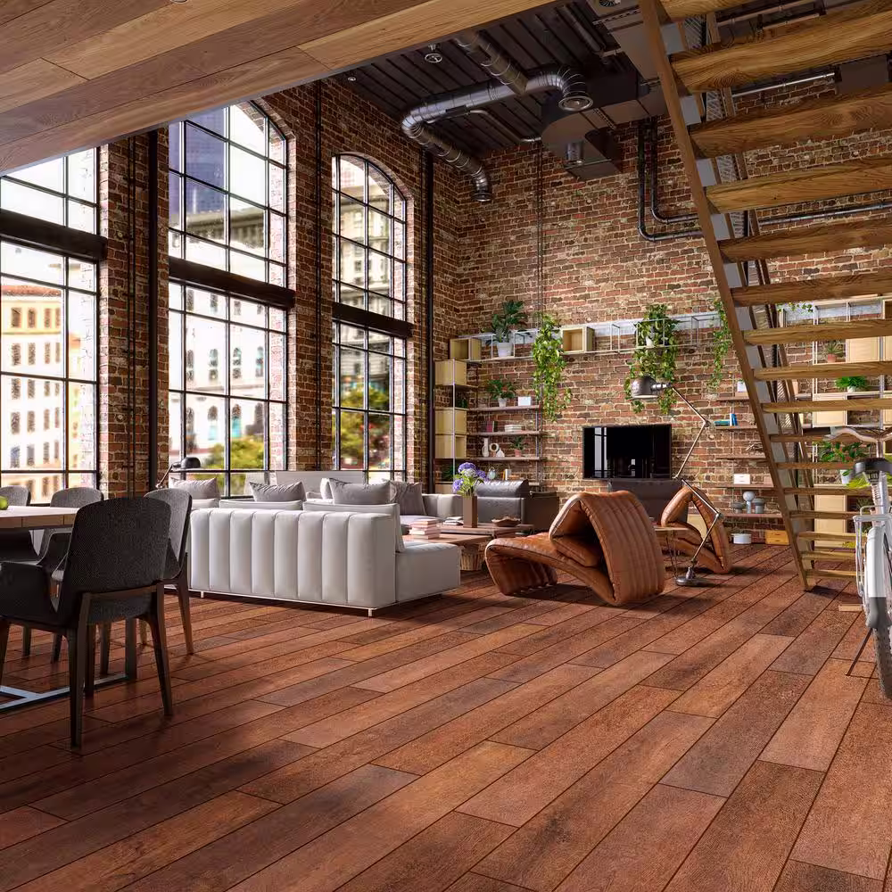 A&A Surfaces Alton Ozark Valley 7.7 in. W x 48 in. L Hybrid Resilient Waterproof Rigid Plank Flooring (17.96 sq. ft./case)