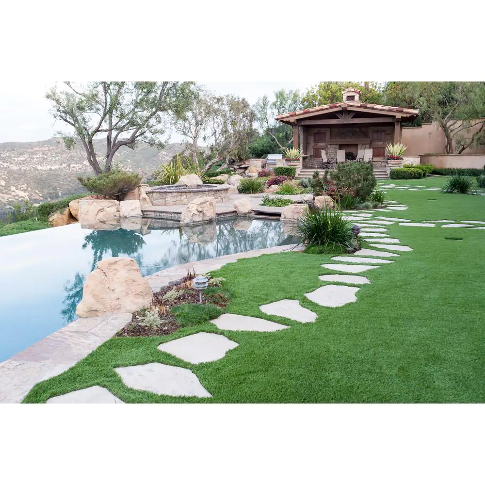 TrafficMaster Fescue Multipurpose 12 ft. Wide x Cut to Length Green Artificial Grass Turf