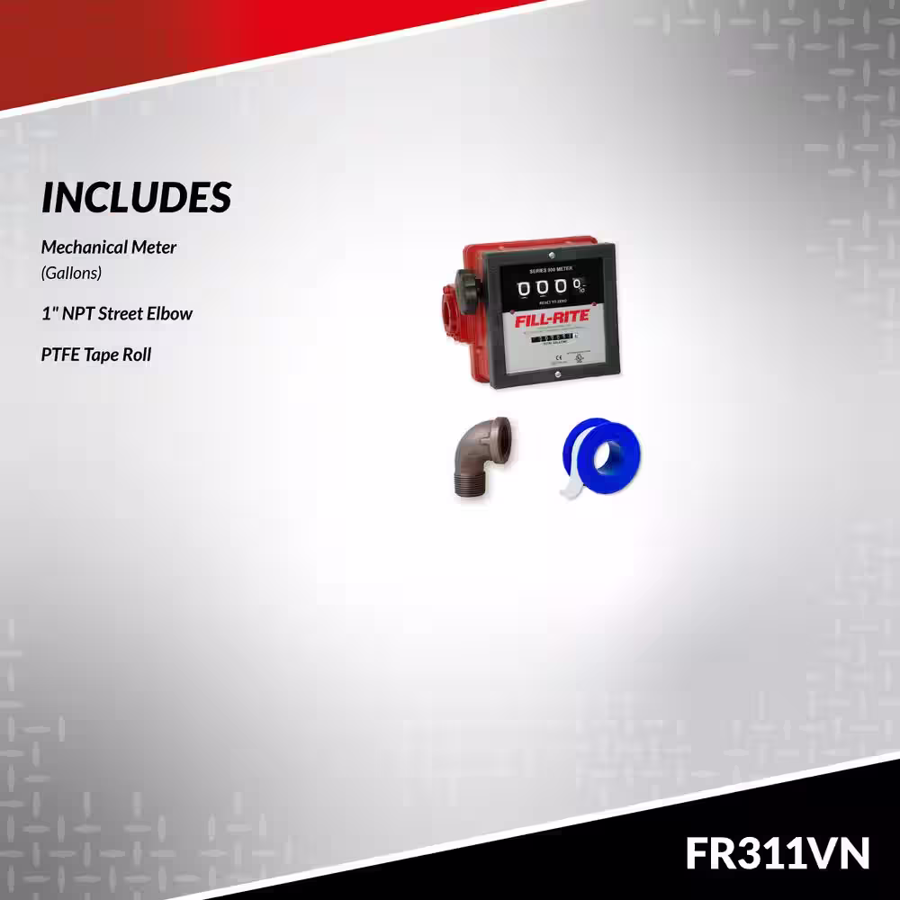 FILL-RITE 230-Volt 3/4 HP 35 GPM Fuel Transfer Pump with Mechanical Meter