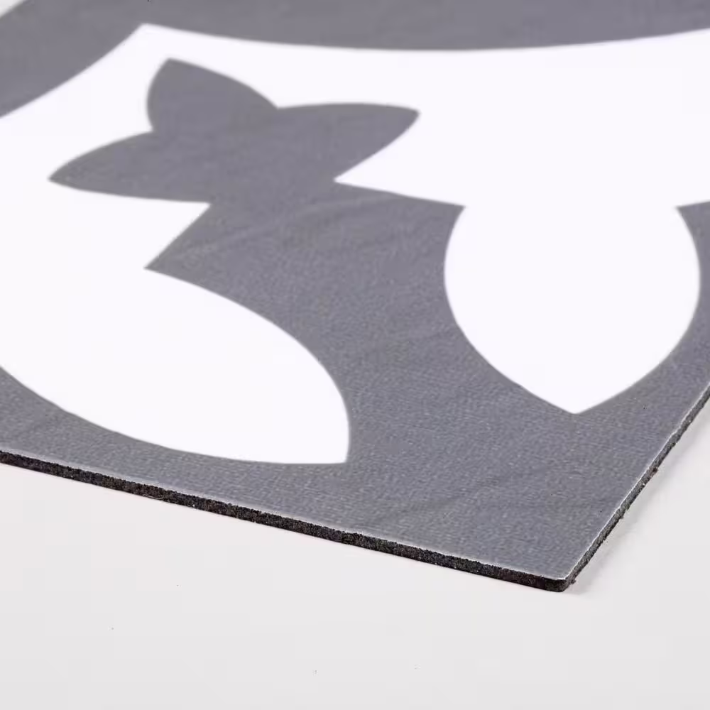 RoomMates 12 in. x 12 in. Grey Roma Peel and Stick Vinyl Floor Tile (20-Tile, 20 sq. ft.)