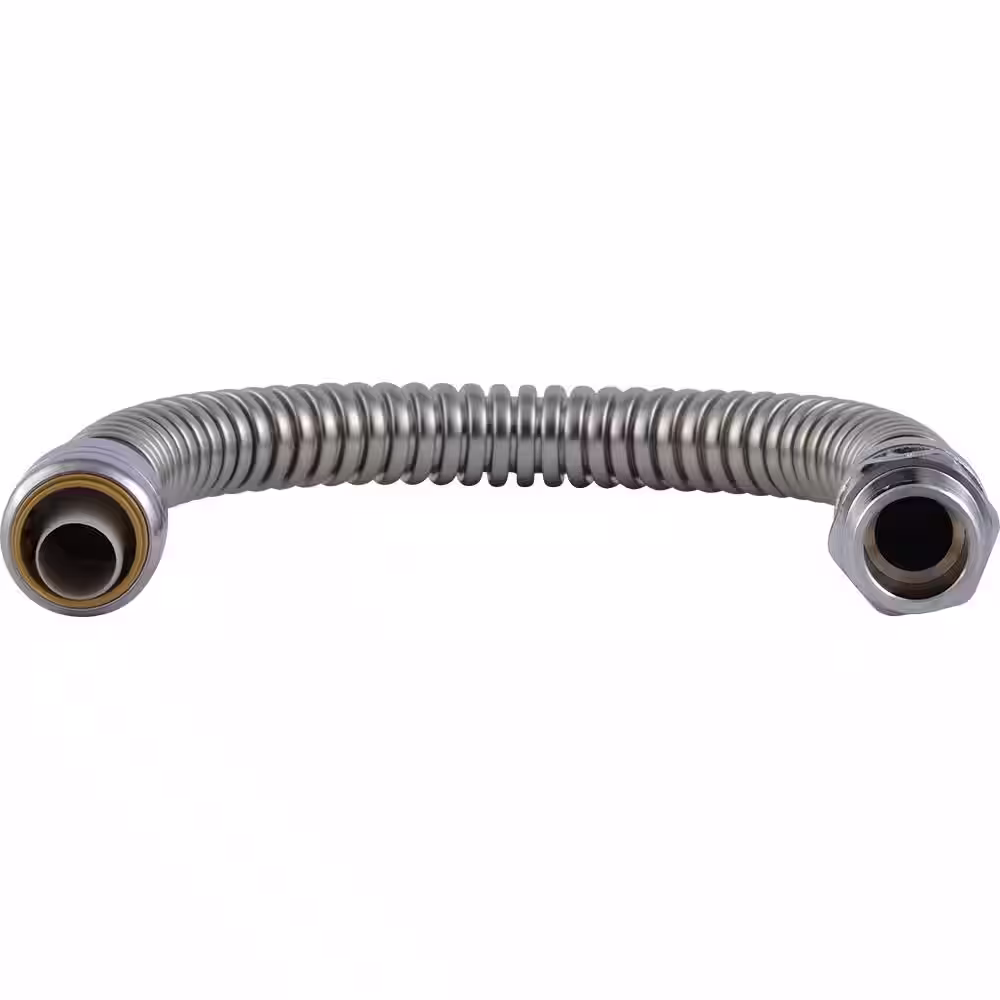SharkBite 3/4 in. Push-to-Connect x 3/4 in. MIP x 18 in. Corrugated Stainless Steel Tankless Water Heater Connector