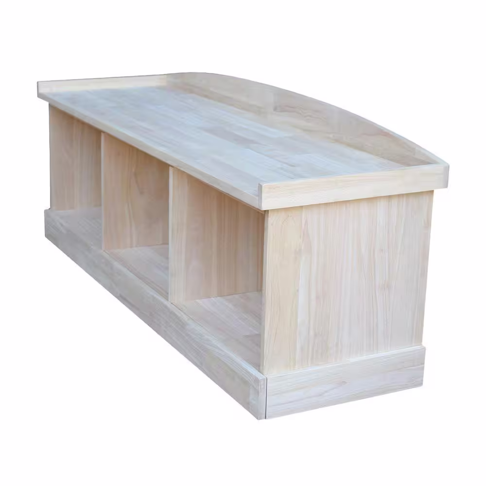 International Concepts Unfinished Storage Bench
