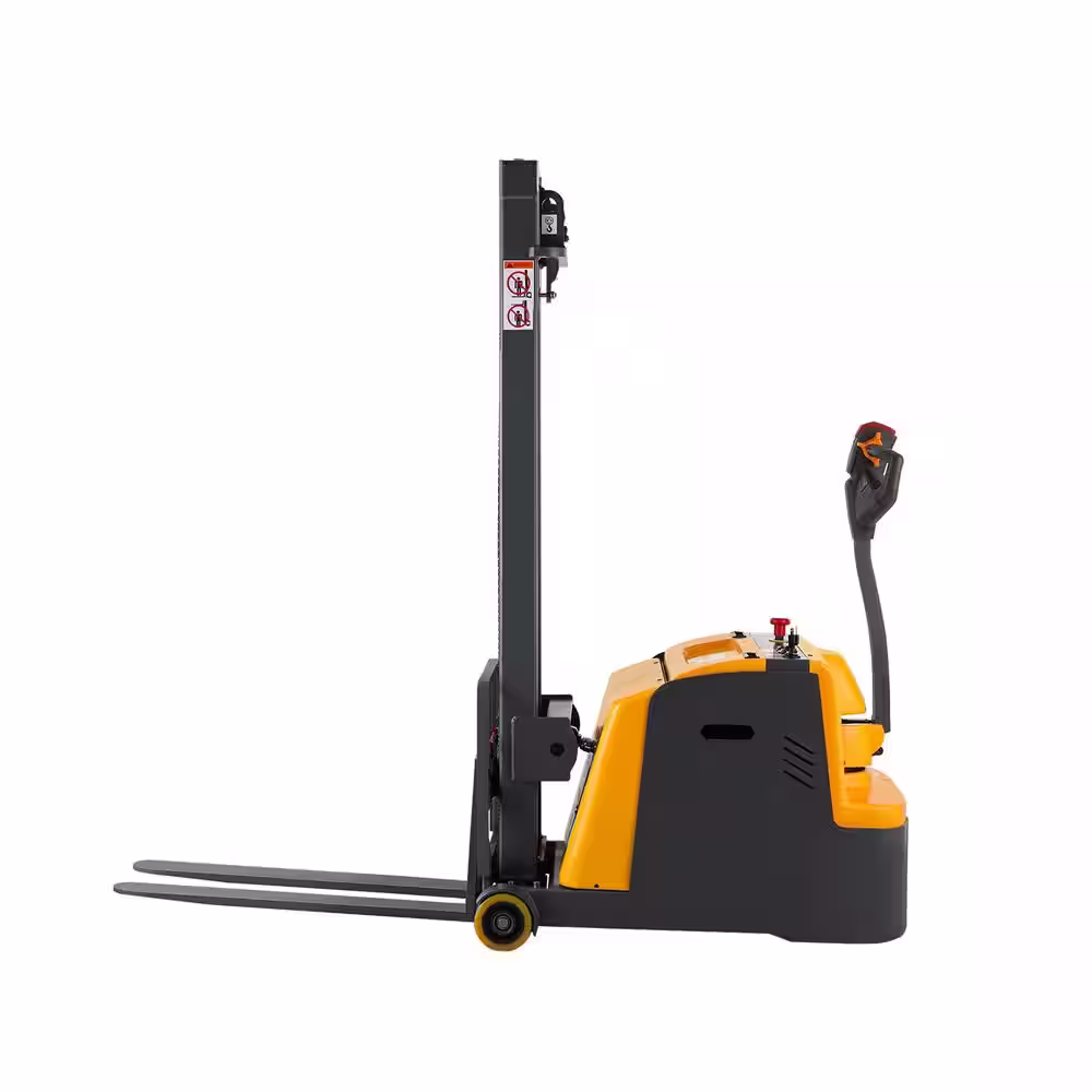None 2200 lbs. Counterbalanced Walkie Stacker 118 in. Lift Height Full Electric Pallet Stacker