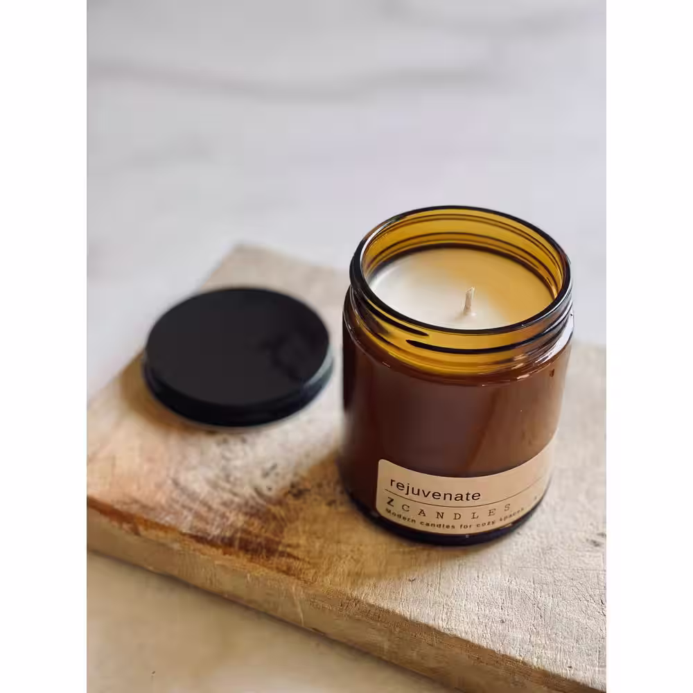 Z CANDLES Rejuvenate, Amber Jar Candle 8 oz.