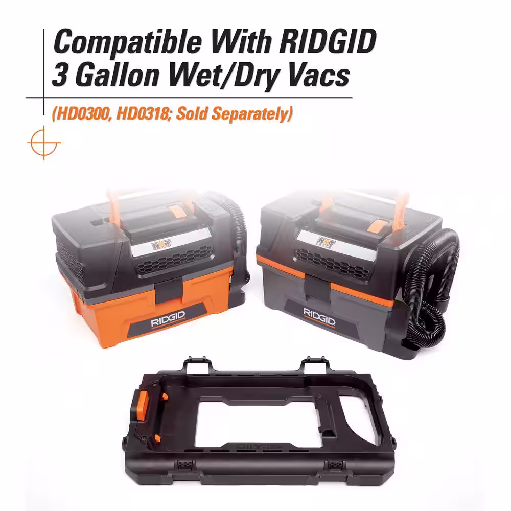RIDGID Pro Gear Accessory Vac-Mount Attachment for Select 3 Gallon NXT Wet/Dry Shop Vacuums, HD0300 and HD0318