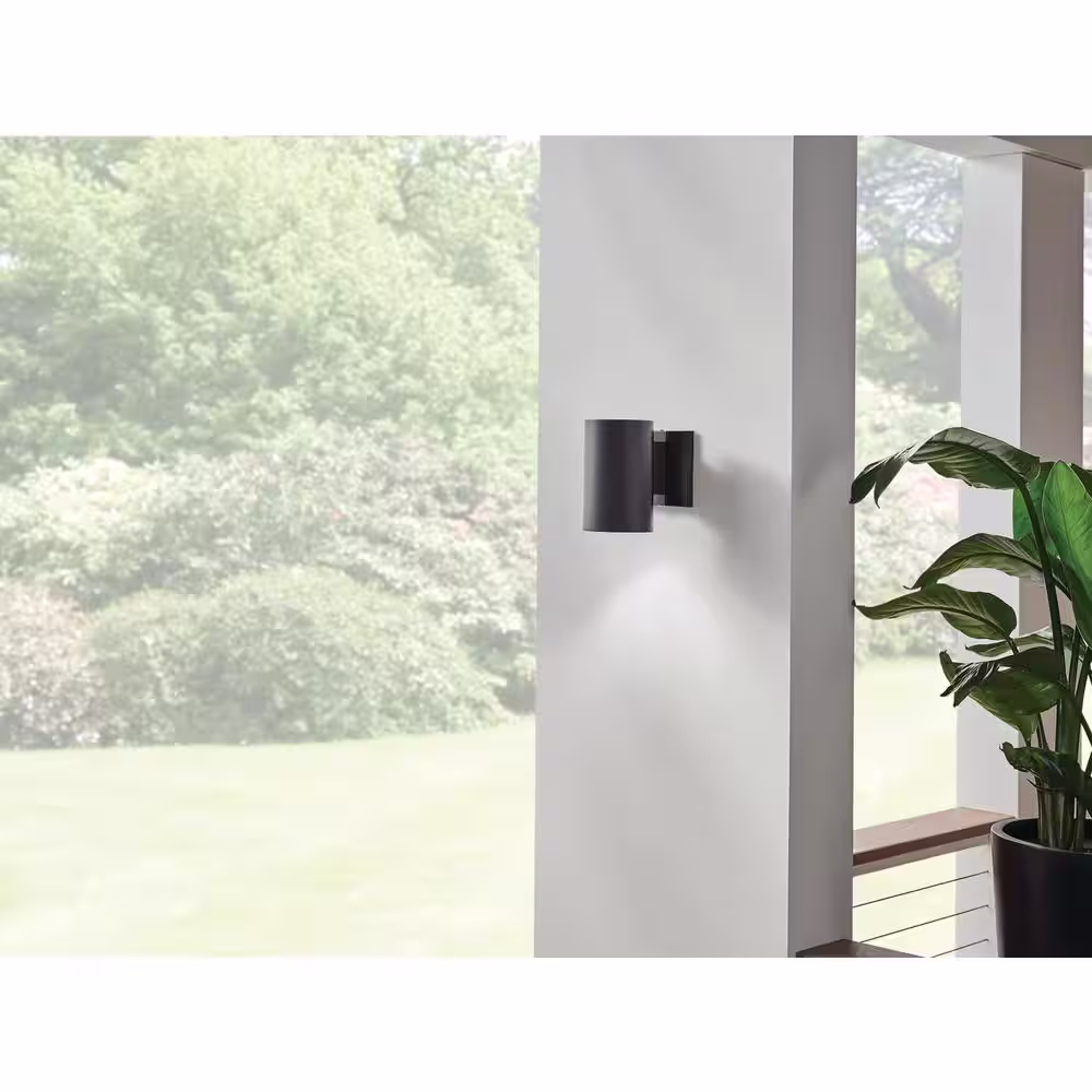KICHLER Independence 7 in. 1-Light Black Outdoor Hardwired Wall Lantern Sconce with No Bulbs Included (1-Pack)