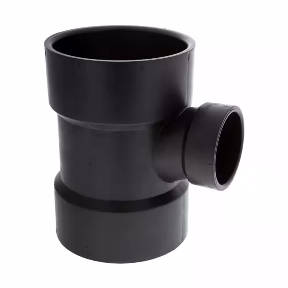 VPC 3 in. x 3 in. x 2 in. ABS Plastic DWV All Hub Sanitary Tee Fitting