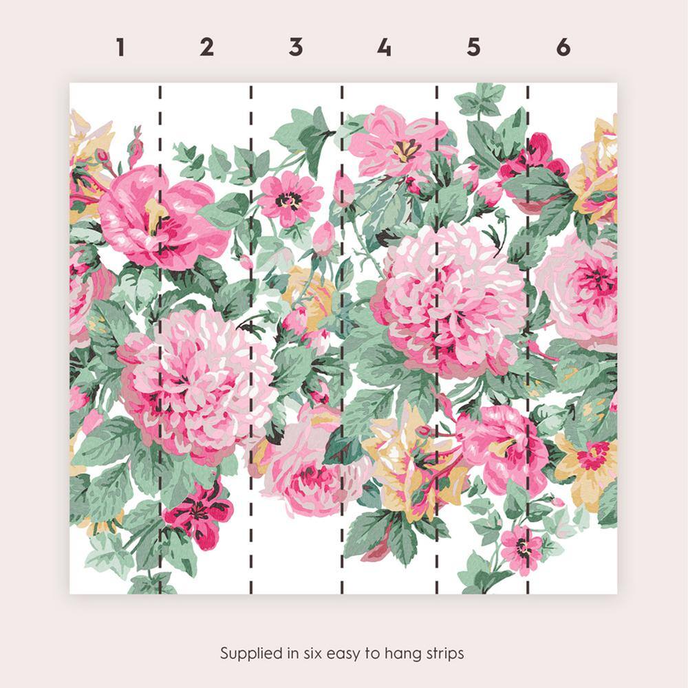 Laura Ashley Aveline Rose Unpasted Removable Mural