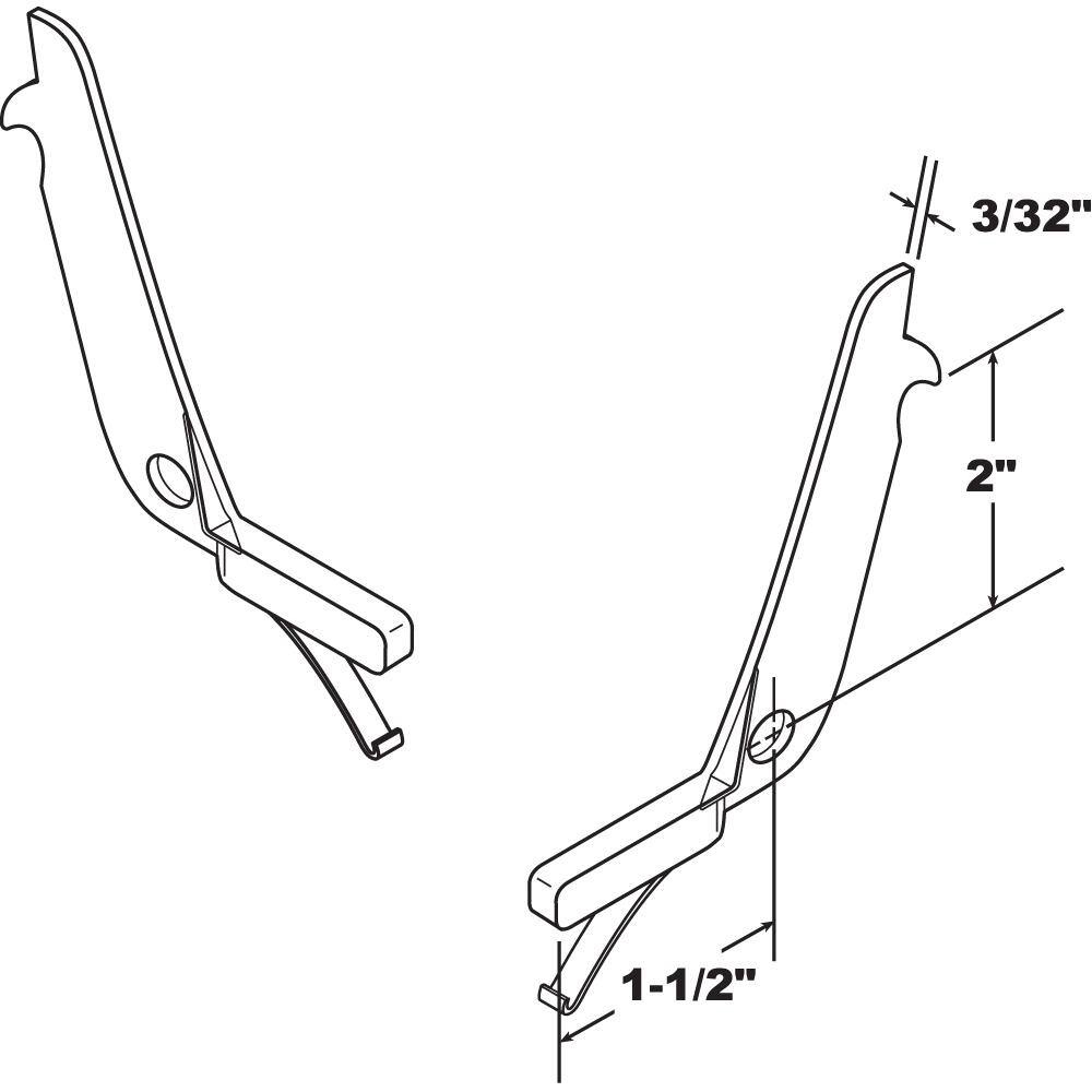 Prime-Line Black Plastic Single Hung Window Latch and Pull, Phillips Industries